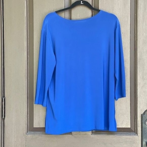 Valentina royal blue top  size 1X - Picture 3 of 4